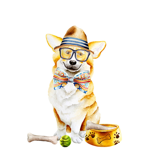 Dog watercolor image - Photo, Image