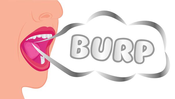 A burp from mouth - Vector, Image