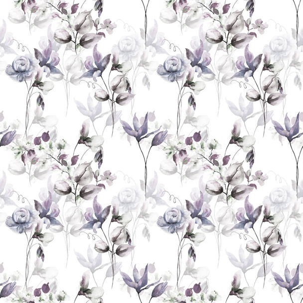Seamless pattern with Decorative flowers - Valokuva, kuva