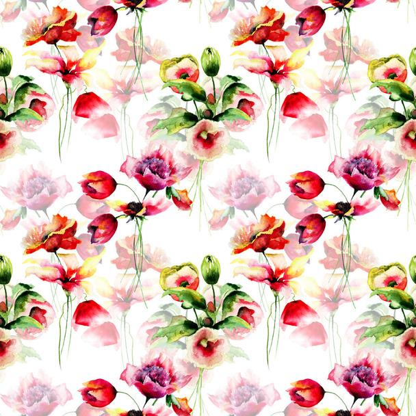 Floral Seamless wallpaper - Фото, изображение