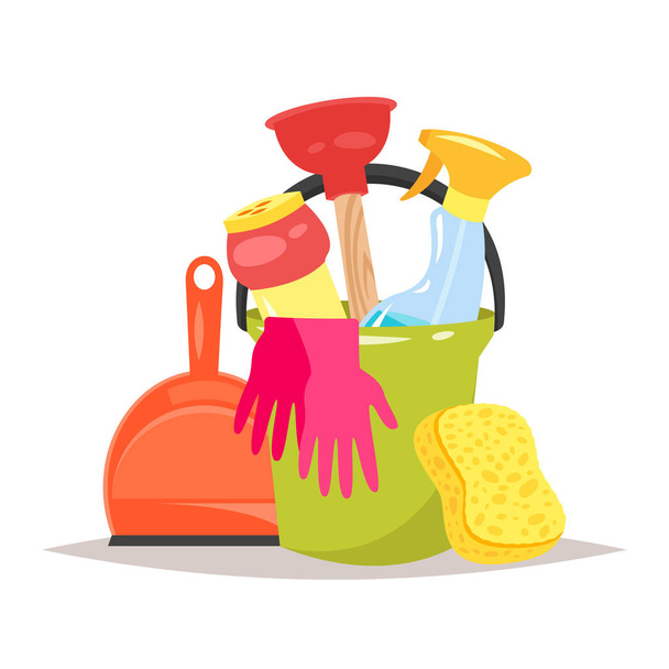 ferramentas de serviço de limpeza
  - Vetor, Imagem