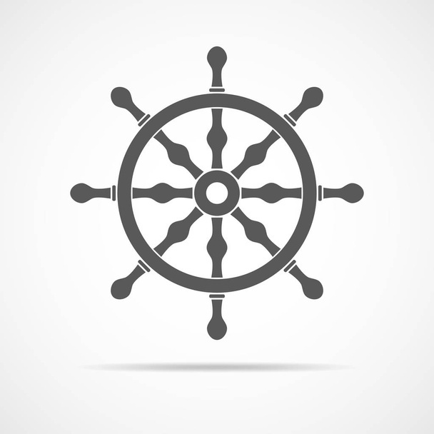 Ship steering wheel icon. Vector illustration - Vektori, kuva