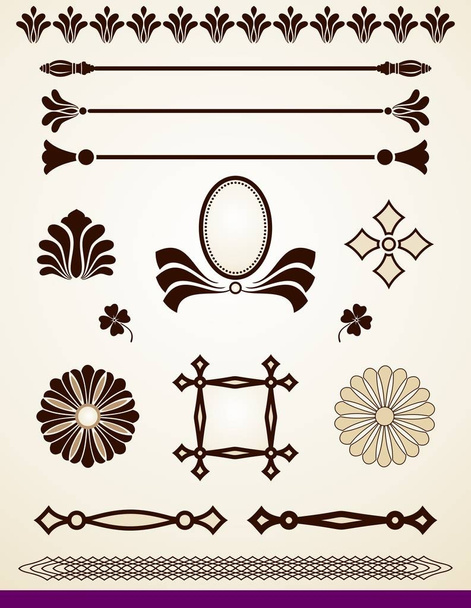 Design elements, dividers and borders - Vector, Image
