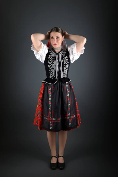 Slovakian folklore. Traditional costume. - Фото, зображення
