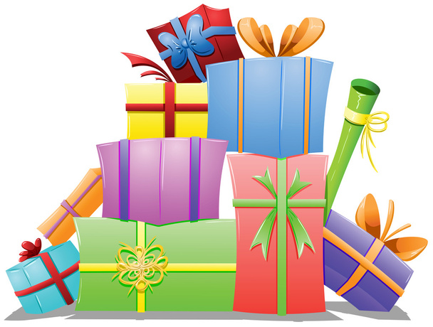 Pile of Gift Boxes - Vector, Image