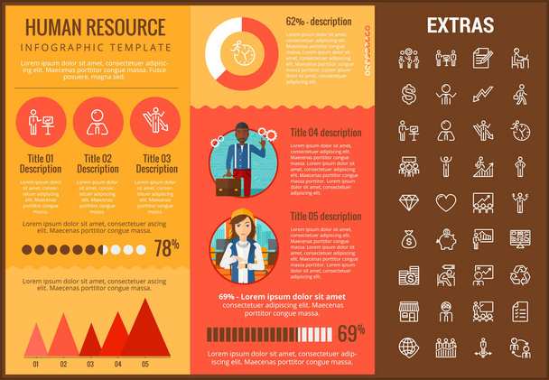 Human resource infographic template and elements. - Vektor, Bild