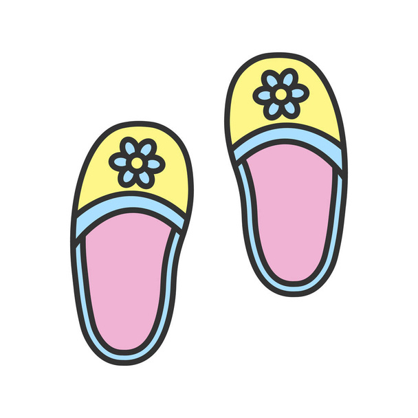 Bedroom slippers icon - Вектор,изображение