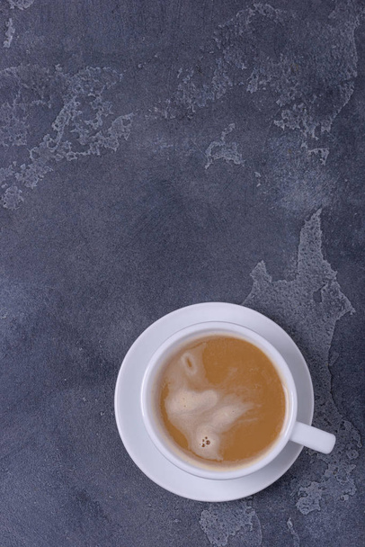 Coffee with milk on dark background - Photo, Image