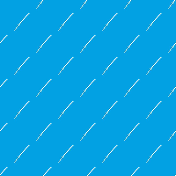 Japanese katana pattern seamless blue - Vektor, Bild