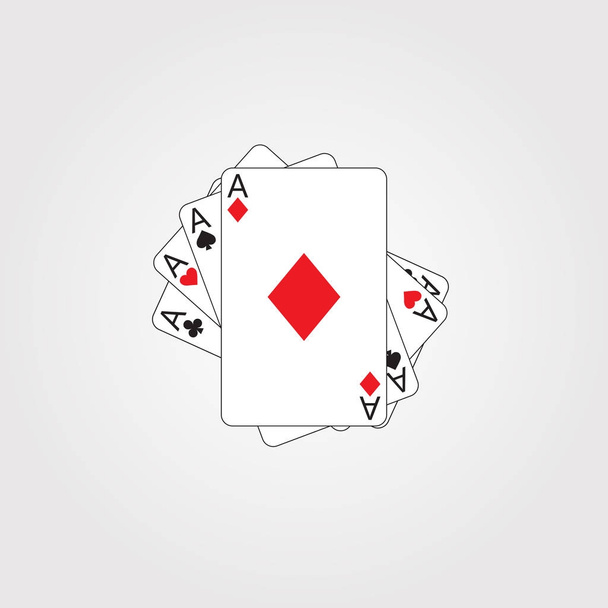 Giocare a carte da poker. Illustrazione vettoriale
 - Vettoriali, immagini
