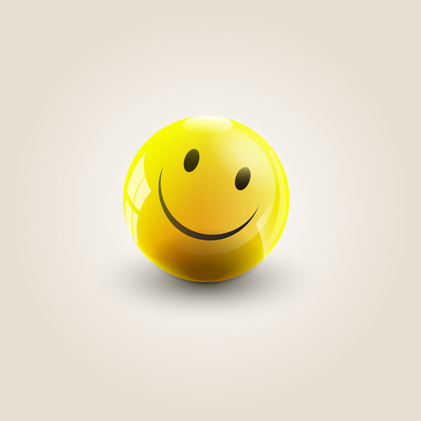 Vector illustration of a yellow smile. - Vector, Image