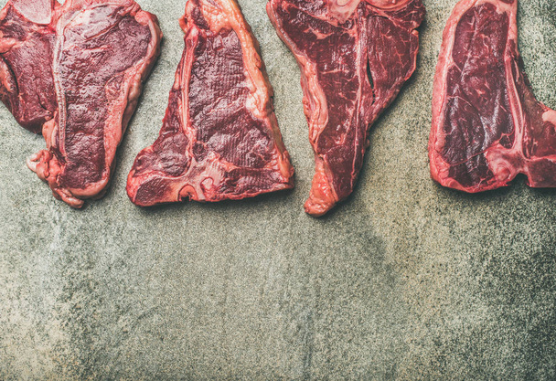 fresh raw beef meat steaks - Фото, изображение