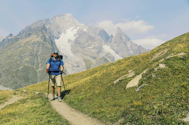 Campaign around Mont Blanc.Campaign around Mont Blanc. - Фото, изображение