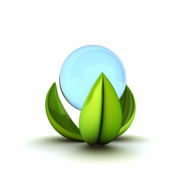 Eco symbol with plant - Fotoğraf, Görsel