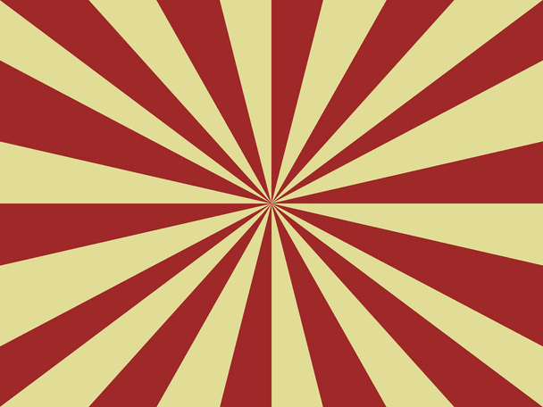 Abstracte fundamentele eenvoudige achtergrond van rode en gele stralen vanuit het midden. Een vector - Vector, afbeelding