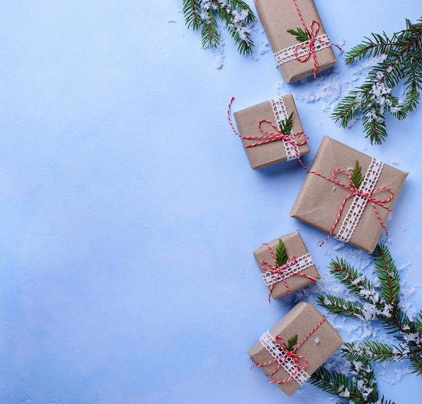Caixas de presente de Natal em papel artesanal - Foto, Imagem