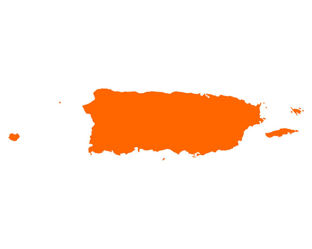 El mapa de Puerto Rico - Vector, imagen