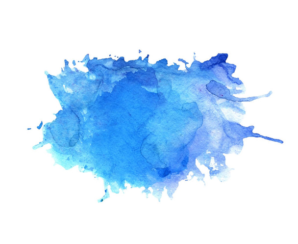Akvarel, modrá skvrna s Blot - Fotografie, Obrázek