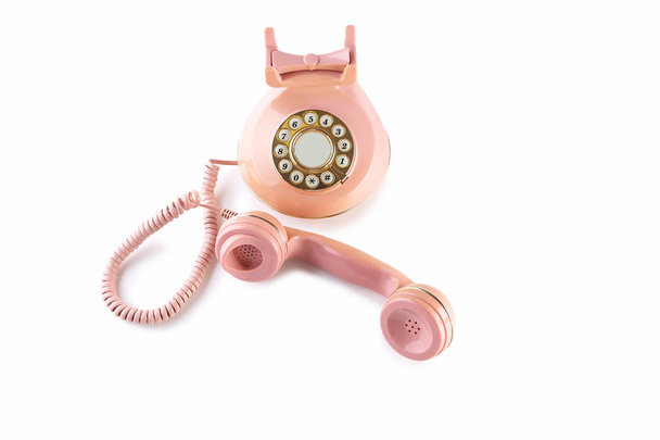 Pink retro telephone - Fotó, kép