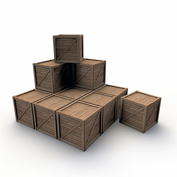 Wooden crates - Фото, зображення