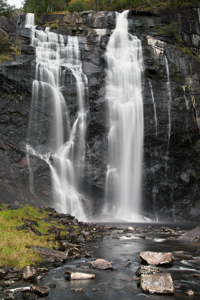 Skjervsfossen Falls in Norway - Photo, Image