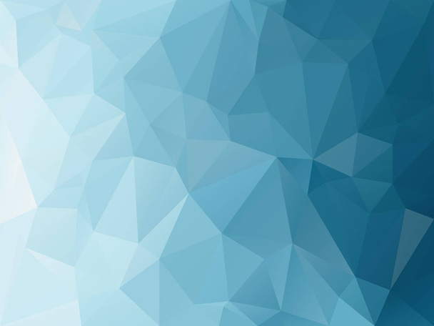 ブルーのターコイズ色のグラデーションで三角形のパターンをベクトル抽象的な不規則な多角形の背景 - ベクター画像