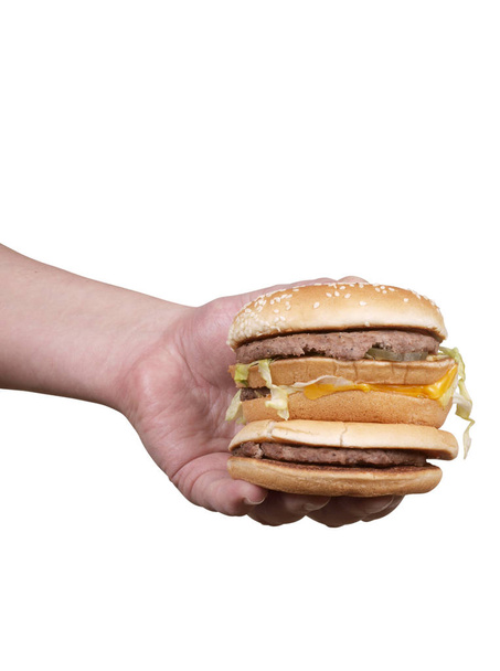 Burger in hand two - Φωτογραφία, εικόνα