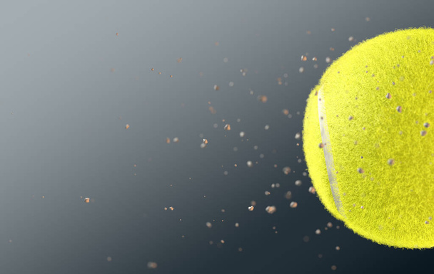 Pelota de tenis amarillo
 - Foto, Imagen