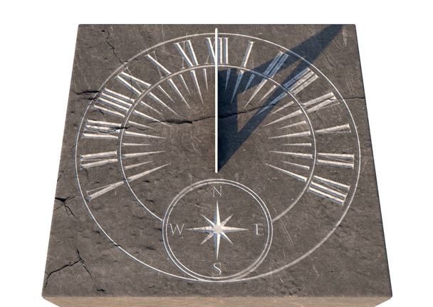Cadran solaire sur pierre
 - Photo, image