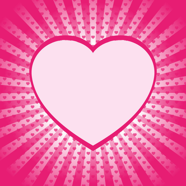 Pop Art template with hearts - Vector, Image