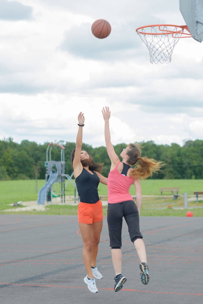 playing outdoor basketball and game - Photo, Image