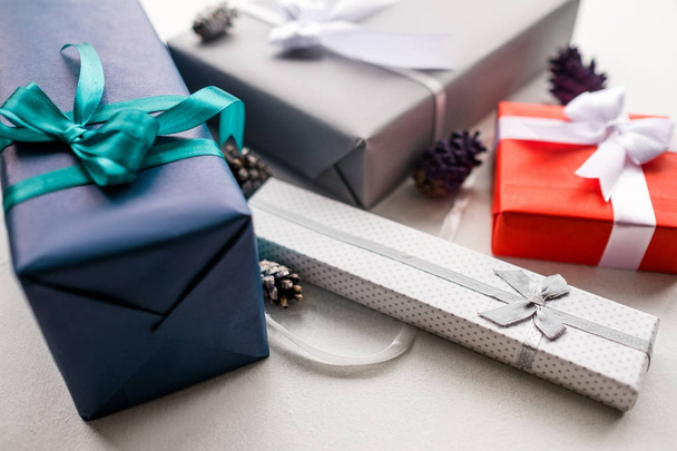 holiday professional gift handmade wrapping - Foto, afbeelding