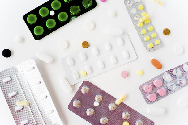 A lot of colorful pills - Foto, imagen
