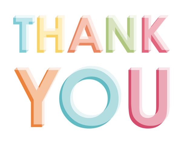 Thank you message card - Vector, Image