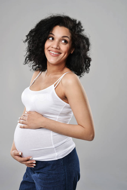 Pregnant woman portrait - Фото, изображение