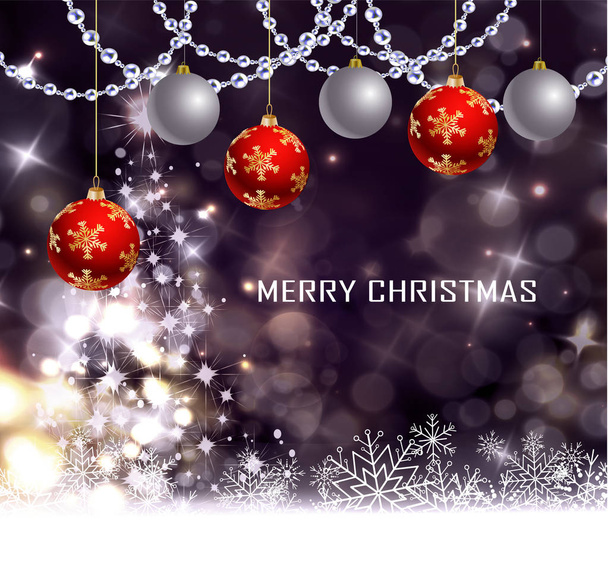 Christmas tree light background - Vector, afbeelding