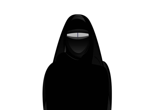 arabique musulmane, Type de vêtements Burka, vecteur isolé
  - Vecteur, image