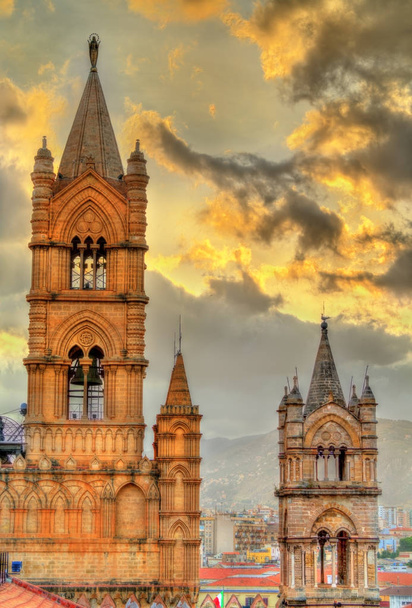 Palermo katedrális, UNESCO világörökségi helyszín Szicíliában, Olaszországban - Fotó, kép