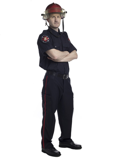 male fire fighter with arm crossed - Fotoğraf, Görsel
