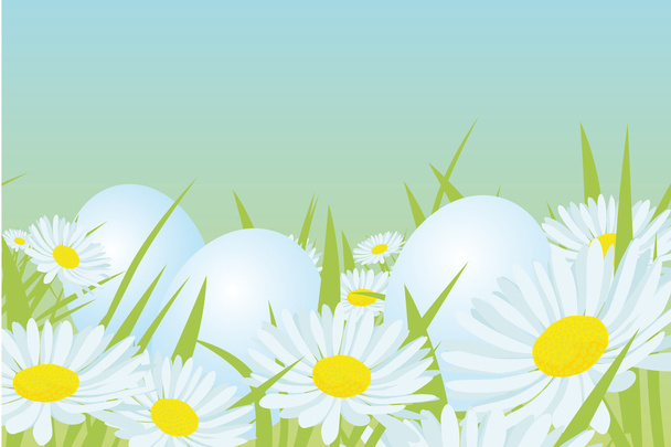 Easter white eggs - Vettoriali, immagini