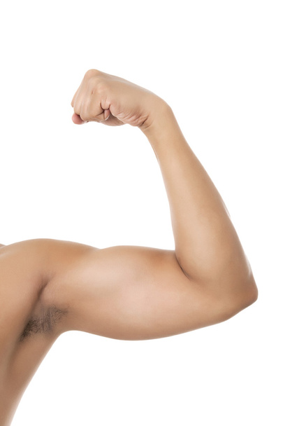 hombre mostrando su músculo
 - Foto, Imagen