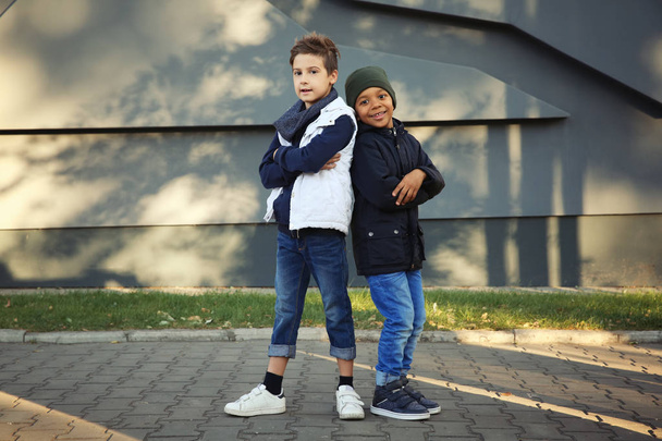 Cute stylish boys outdoors - Valokuva, kuva