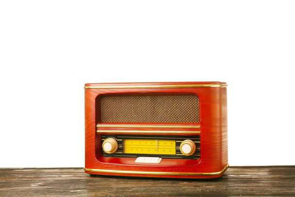 Retro radio on white background - Fotó, kép