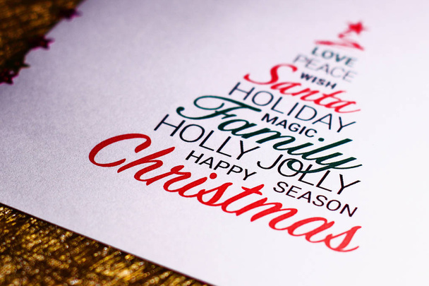 πολύχρωμο Χριστουγεννιάτικη κάρτα - Φωτογραφία, εικόνα