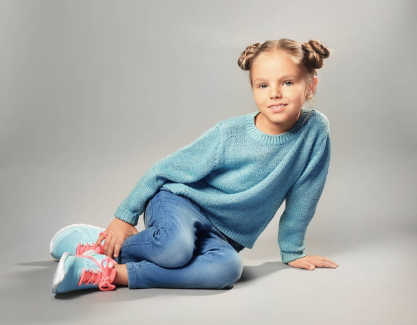 Little fashionable girl  - Фото, зображення