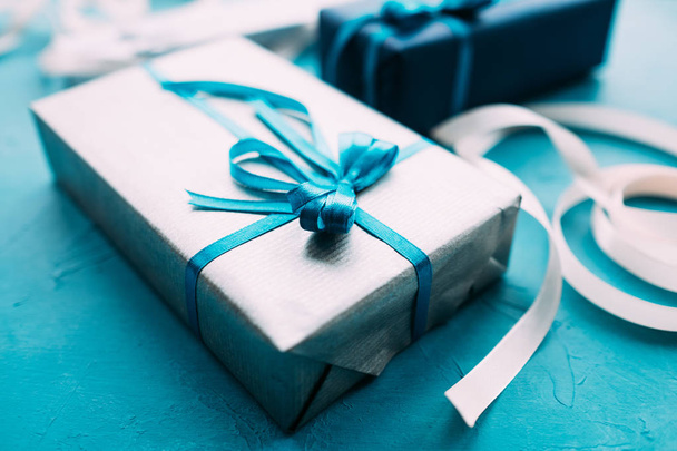 holiday professional gift handmade wrapping - Zdjęcie, obraz