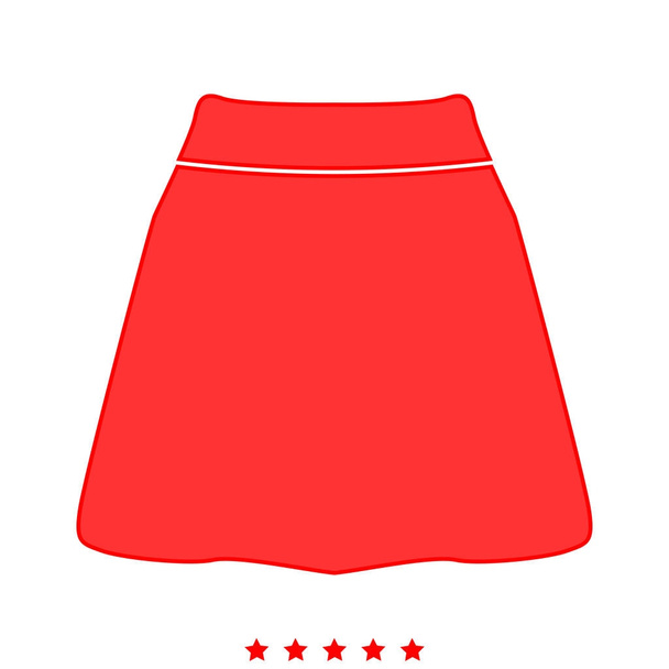 Icono de falda. Estilo plano
 - Vector, imagen
