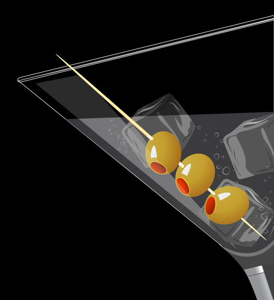 Cocktail with ice - Vector, afbeelding