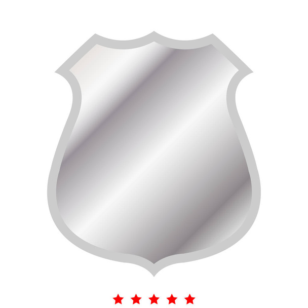 Rendőrségi jelvényt ikonra. Lapos stílusú - Vektor, kép
