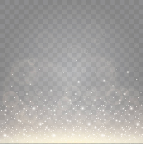 Scintille bianche e stelle dorate brillano effetto luce speciale. Il vettore brilla su sfondo trasparente. Natale astratto
 - Vettoriali, immagini